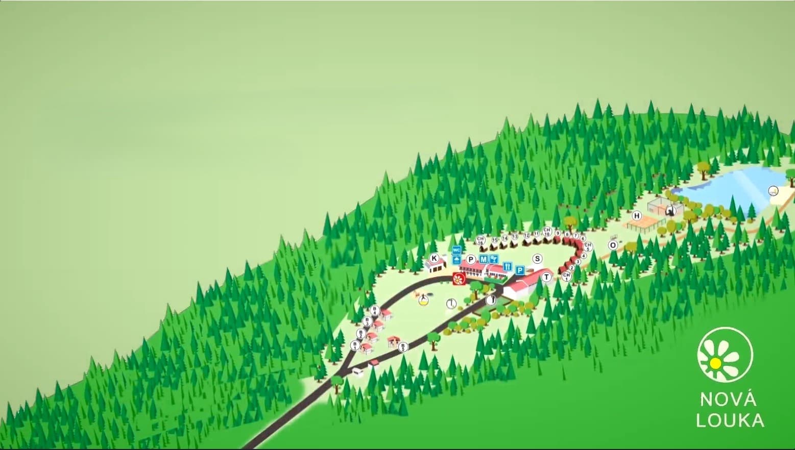 Areál Nová Louka v přírodě
